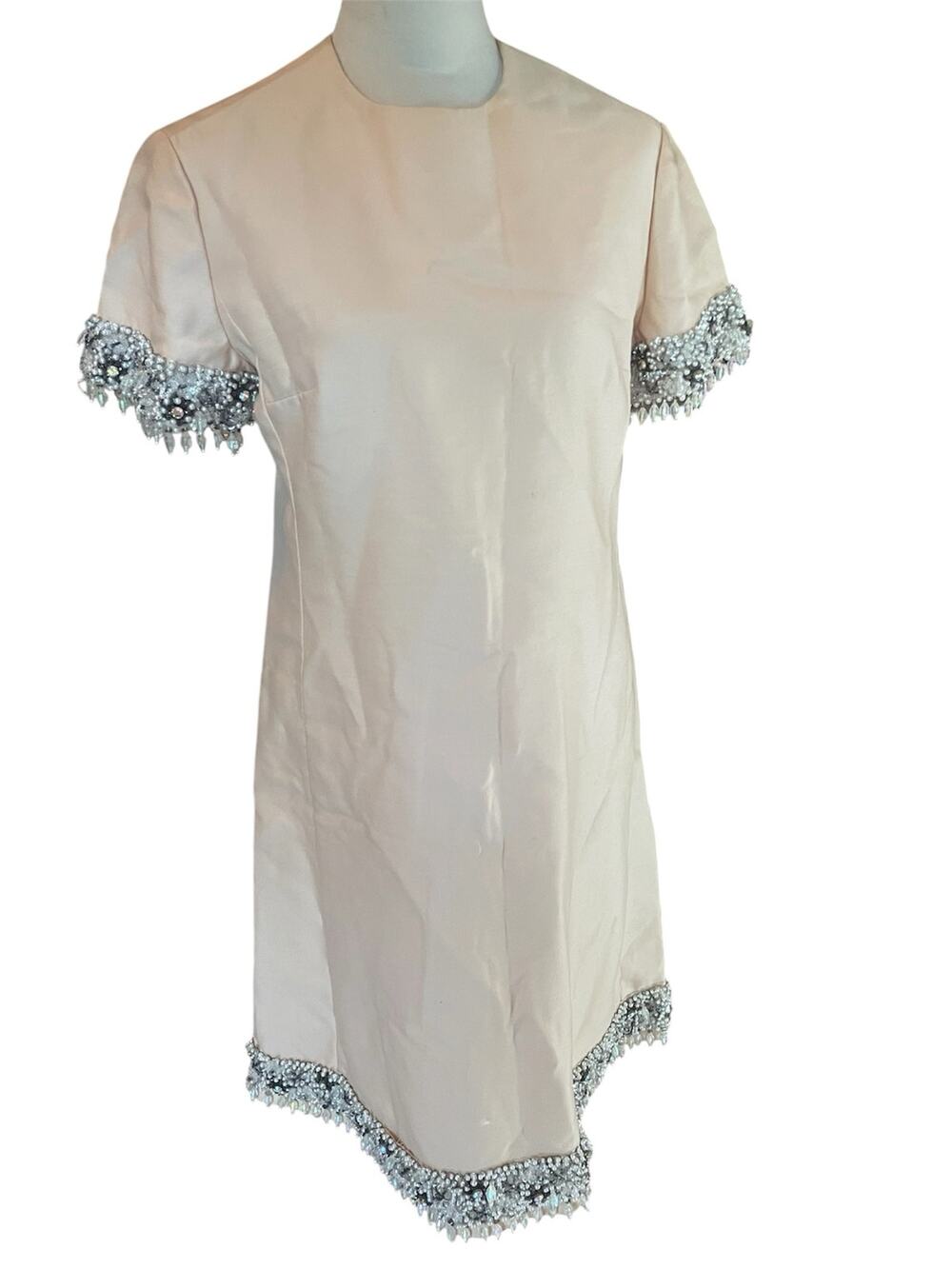 Vintage 60’s British Crown Colony of Hong Kong Shift beaded Midi dress